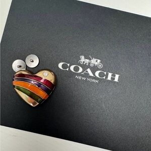 Coach heart pin